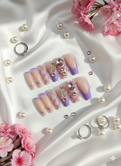 Purple Beige Checkers