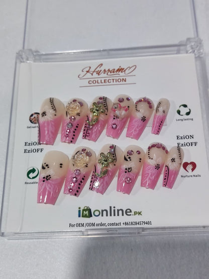 Beige and pink Beads